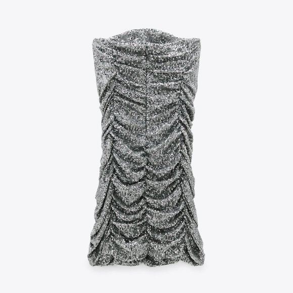 ZARA LIMITED EDITION SEQUIN DRESS Silver - Picture 4 of 7